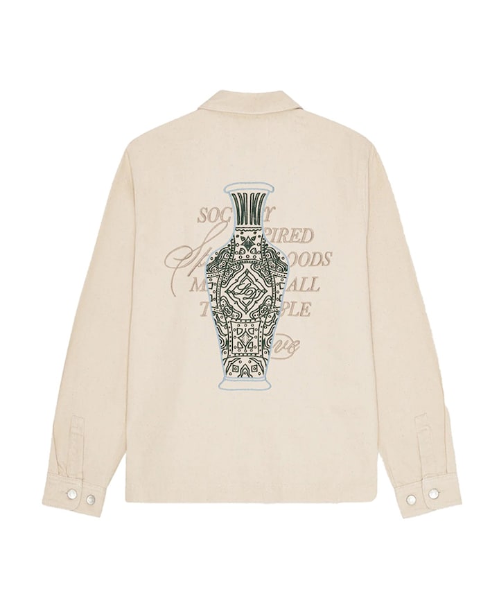 Heren overshirt ecru