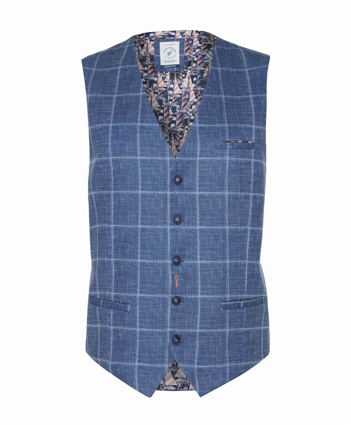Heren gilet blauw