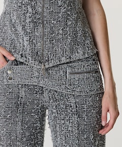 D49 Bootcut dames jeans grijs