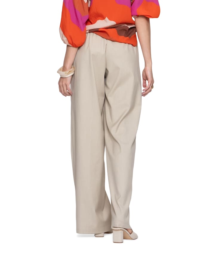 Wide dames broek beige