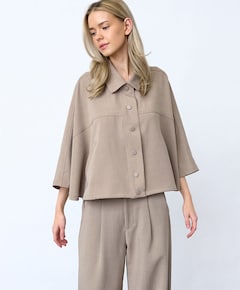 Dames cape beige