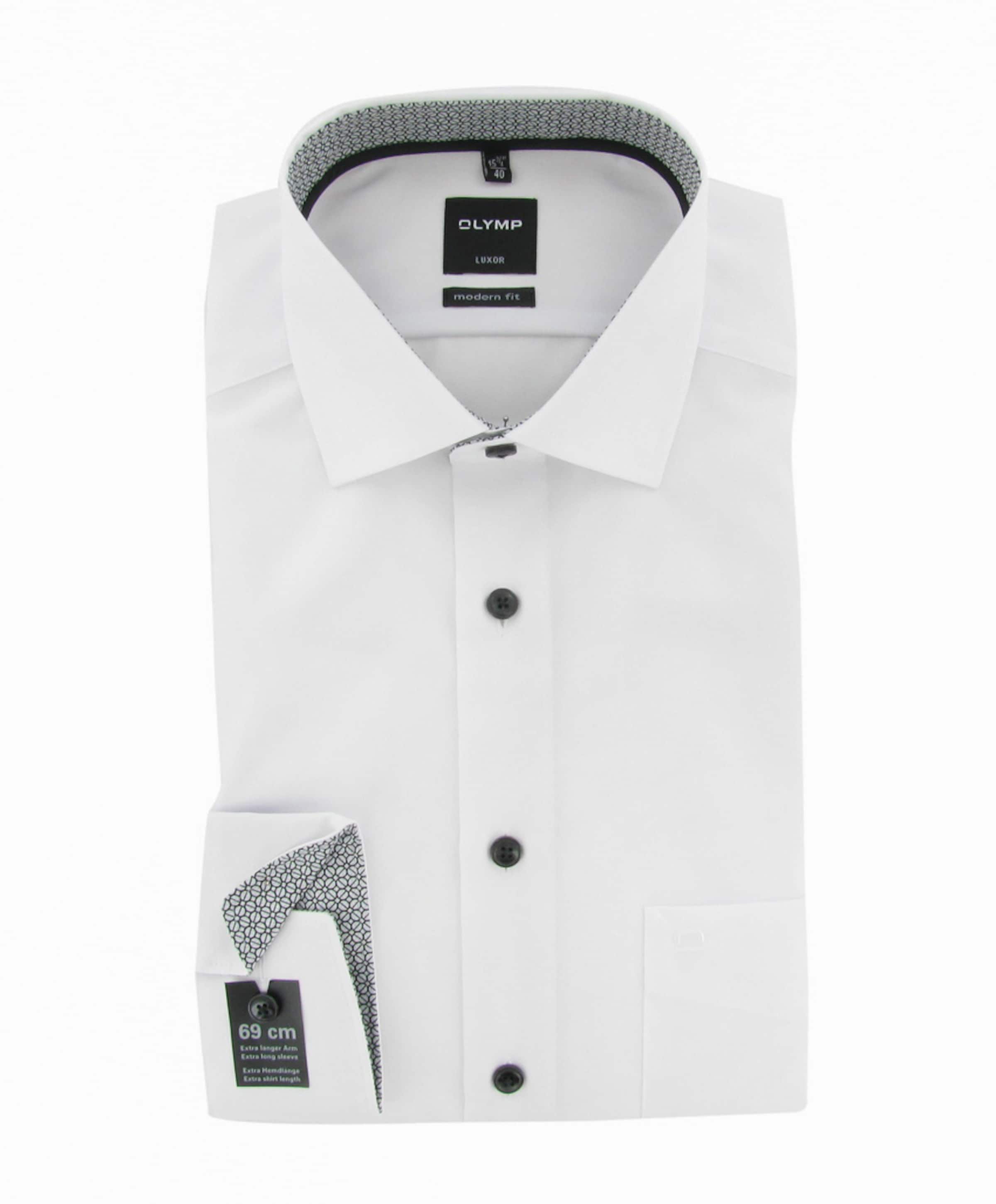 Heren overhemd lange mouw wit