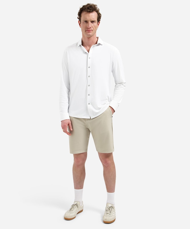 Short Chino 4-Way Stretch Sedoc heren korte broek beige