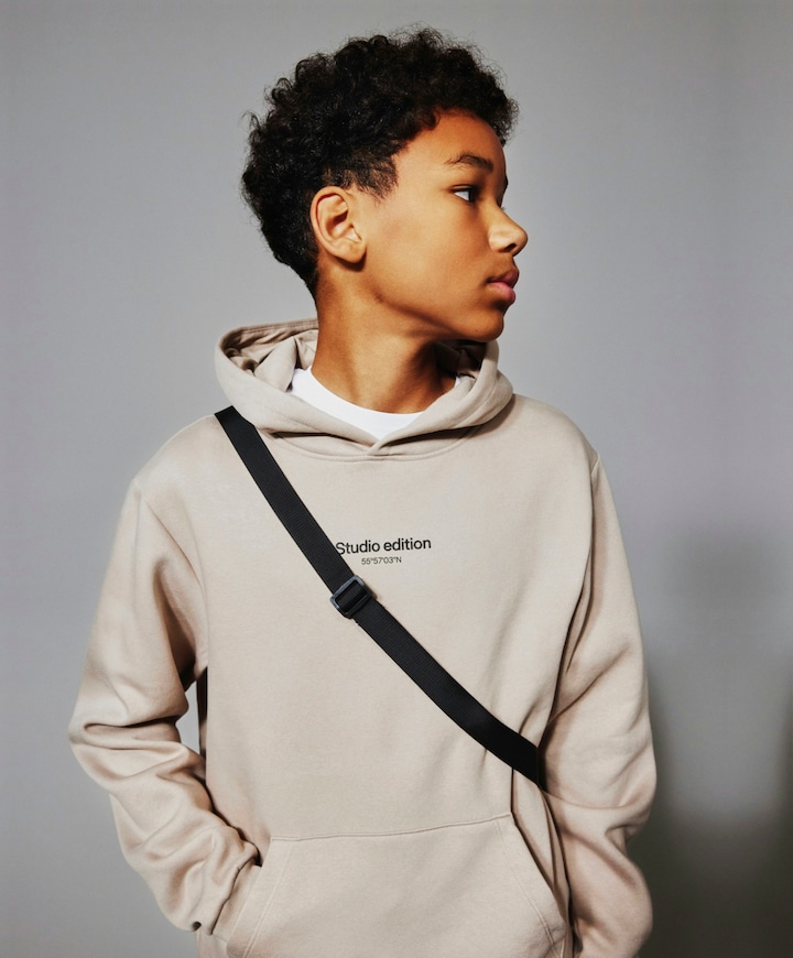 Jongens hoodie beige