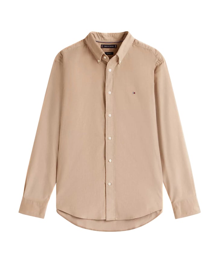 Overhemd lange mouw beige