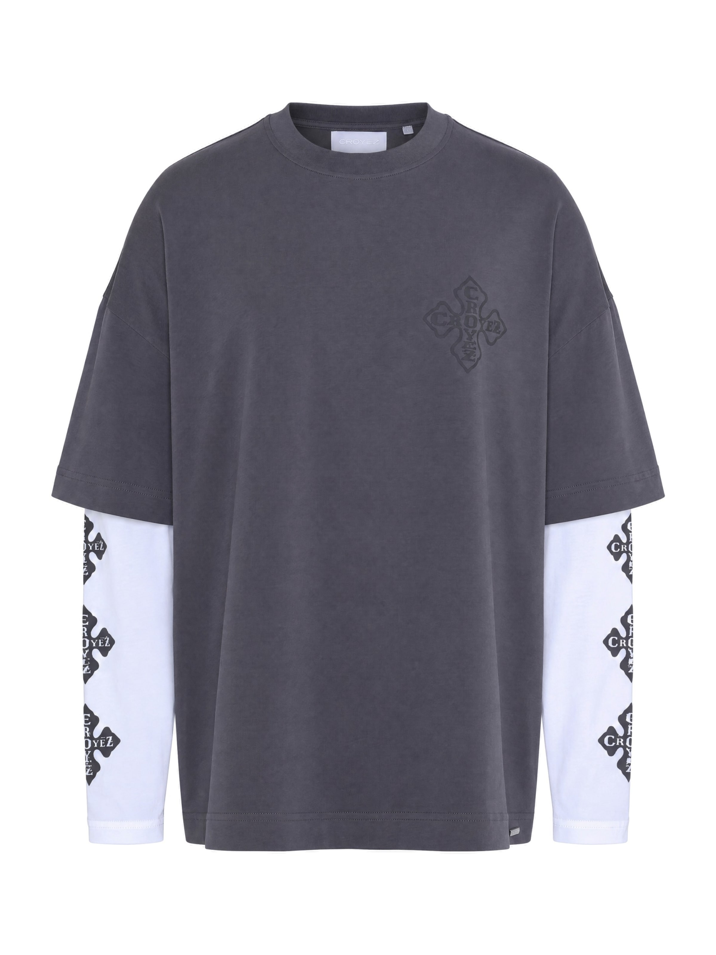 Heren longsleeve grijs