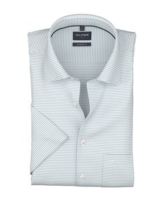 Heren overhemd korte mouw blauw