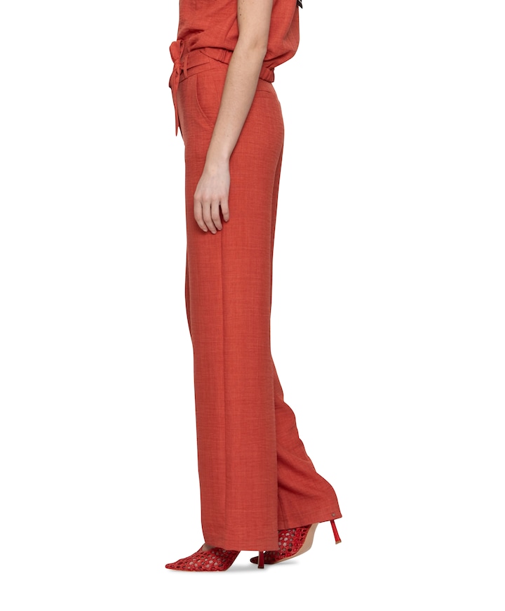 With strap dames broek brique