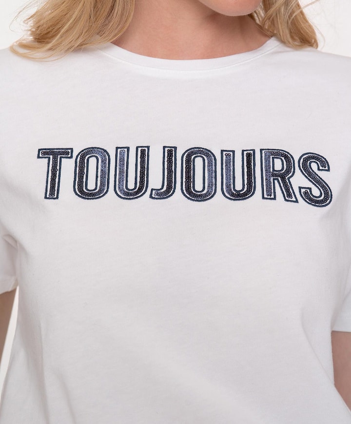 Dames t-shirt ecru