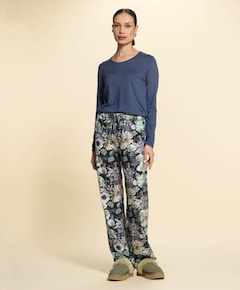 Dames pyjamatop blauw