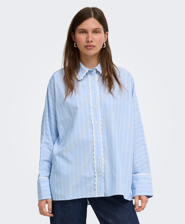 Dames blouse blauw