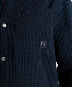 Heren overhemd lange mouw blauw