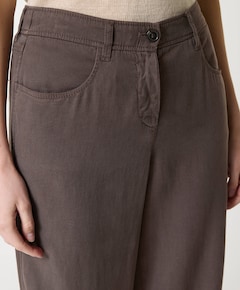 Wide leg Feminine dames broek bruin
