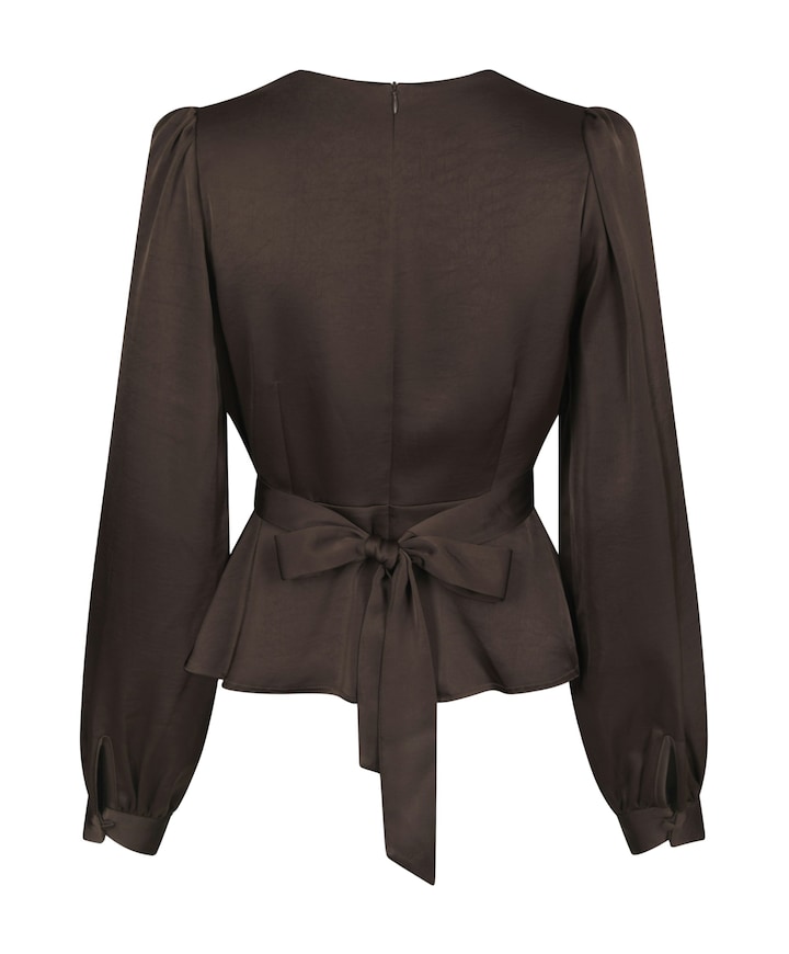 Dames blouse bruin