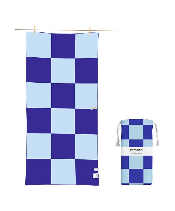 Badlaken large blauw