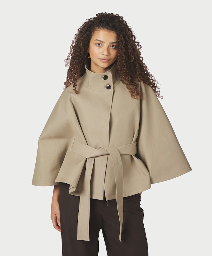 Dames cape beige