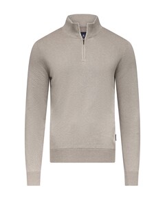 Heren trui met rits beige