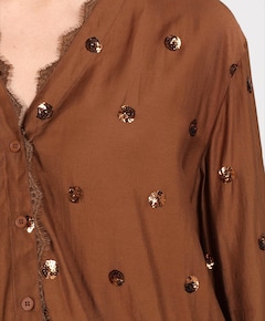 Dames blouse bruin