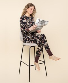 Dames pyjamabroek zwart