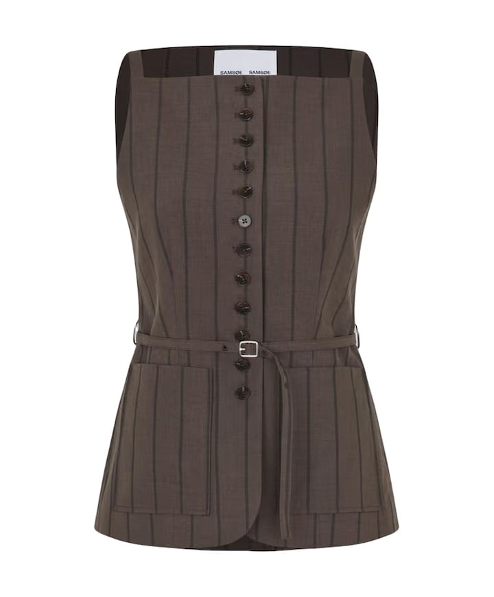Dames gilet bruin