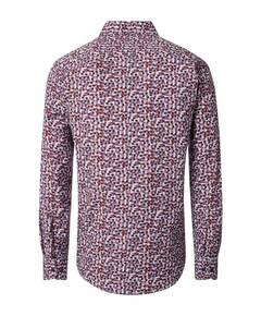 Overhemd lange mouw bordeaux