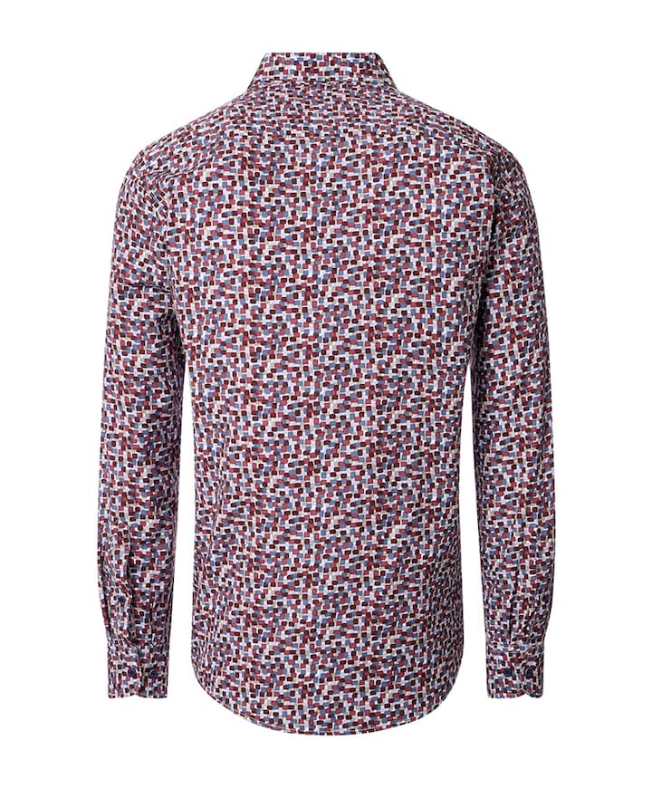 Overhemd lange mouw bordeaux