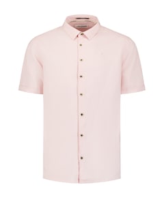 Heren overhemd korte mouw roze