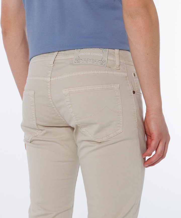 Nick Slim 5 pkt heren jeans beige