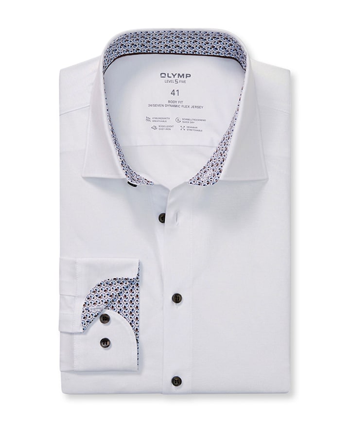 Heren overhemd lange mouw wit