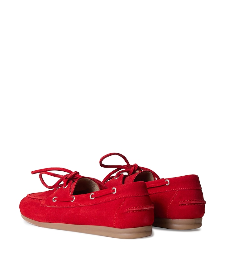 dames mocassins rood