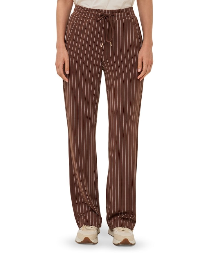 Modal striped dames broek bruin