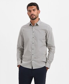 Heren overhemd lange mouw wit