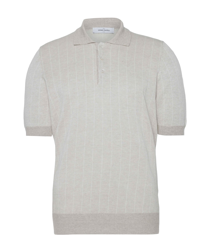 Heren polo beige