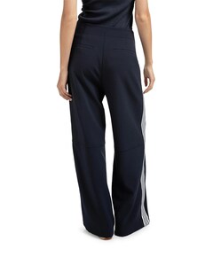 High waist wide leg broek blauw