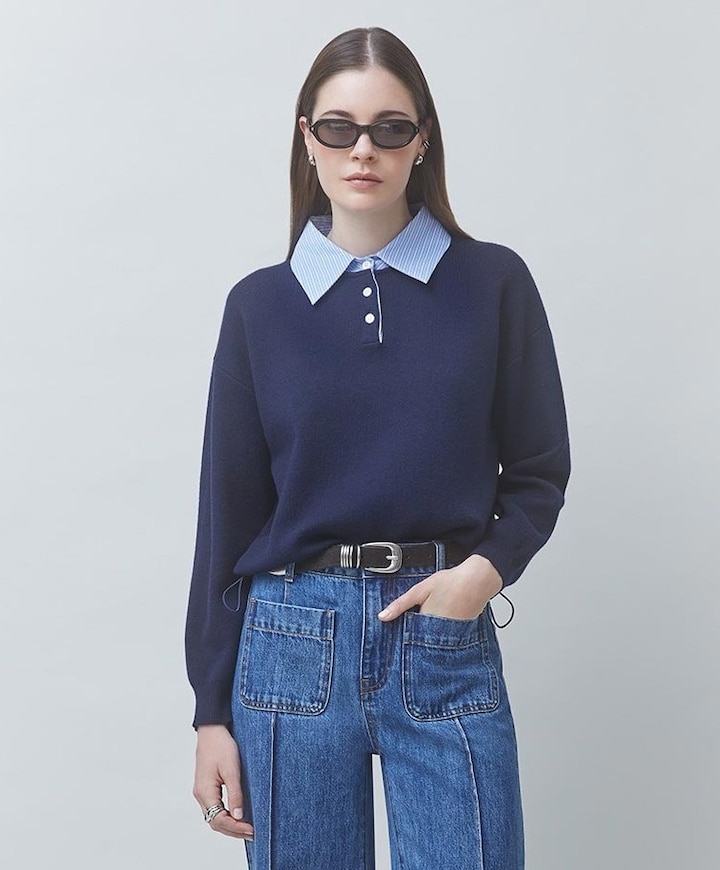 Dames trui blauw