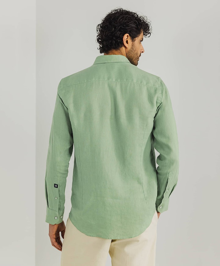 Overhemd lange mouw groen