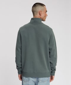 Heren trui met rits groen