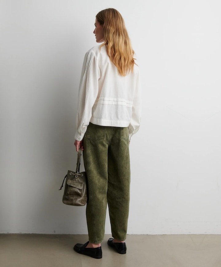 Jaye Barrel dames jeans groen