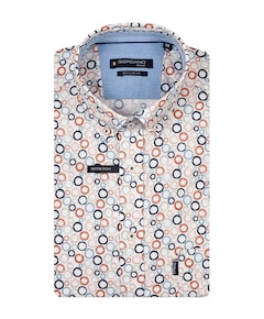 Heren overhemd korte mouw rood