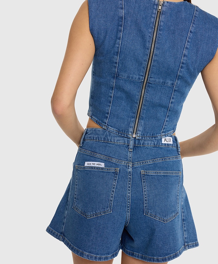 Dames top blauw