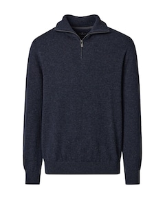 Heren trui met rits blauw