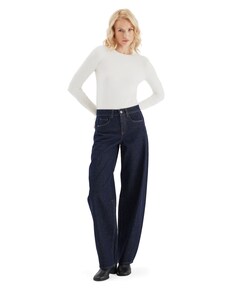mid waist balloon jeans dames jeans blauw