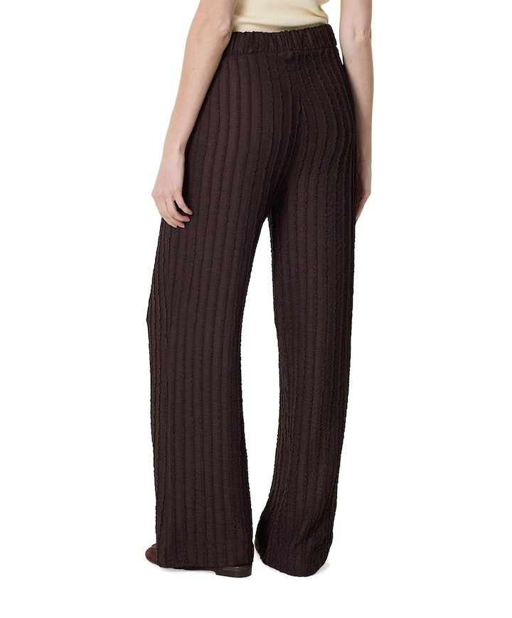 Structuur dames broek bruin