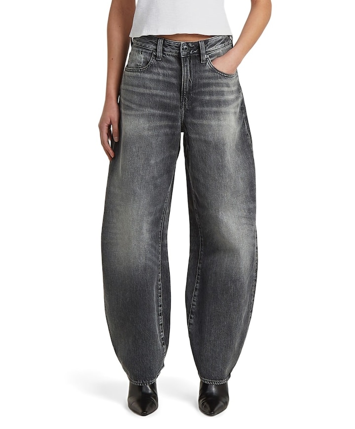 Barrel 3D Loose Wmn dames jeans grijs