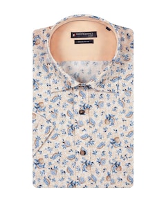 Heren overhemd korte mouw oranje