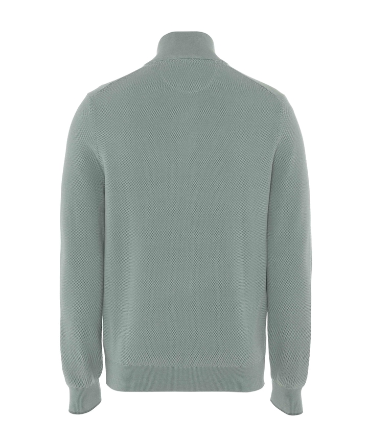 Heren trui met rits grijs