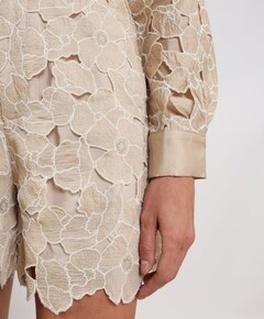 Dagmar Flower dames korte broek beige