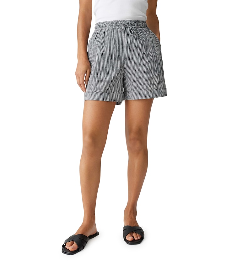 Melane structure korte broek blauw