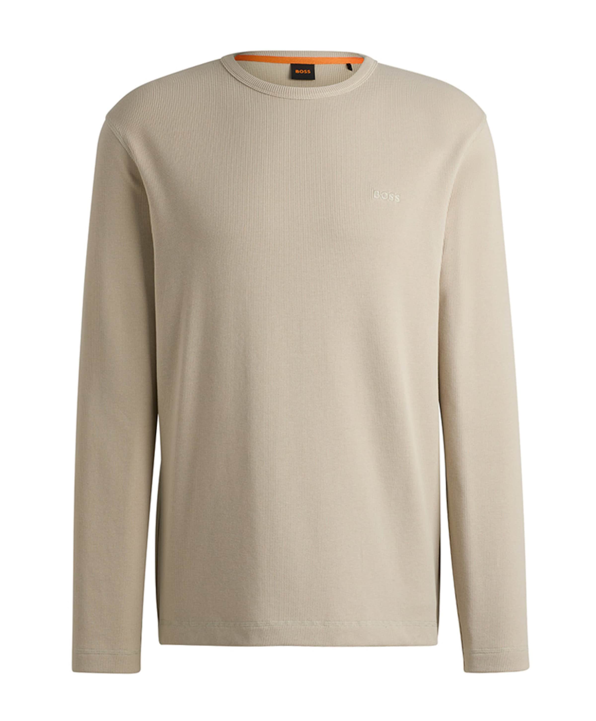 Heren longsleeve beige