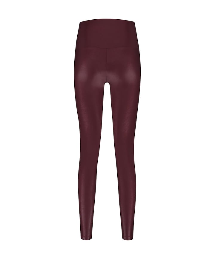 Shine Leggings High Waistband dames tights bordeaux